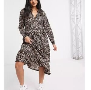 Leopard Print Midi Dress